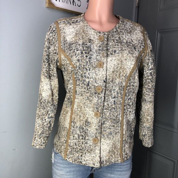 Chico's Jacket Shirt Top Reversible 1 S/M - Picture 3 of 15